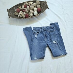 Old Navy Blue Boyfriend Jeans Distressed Casual